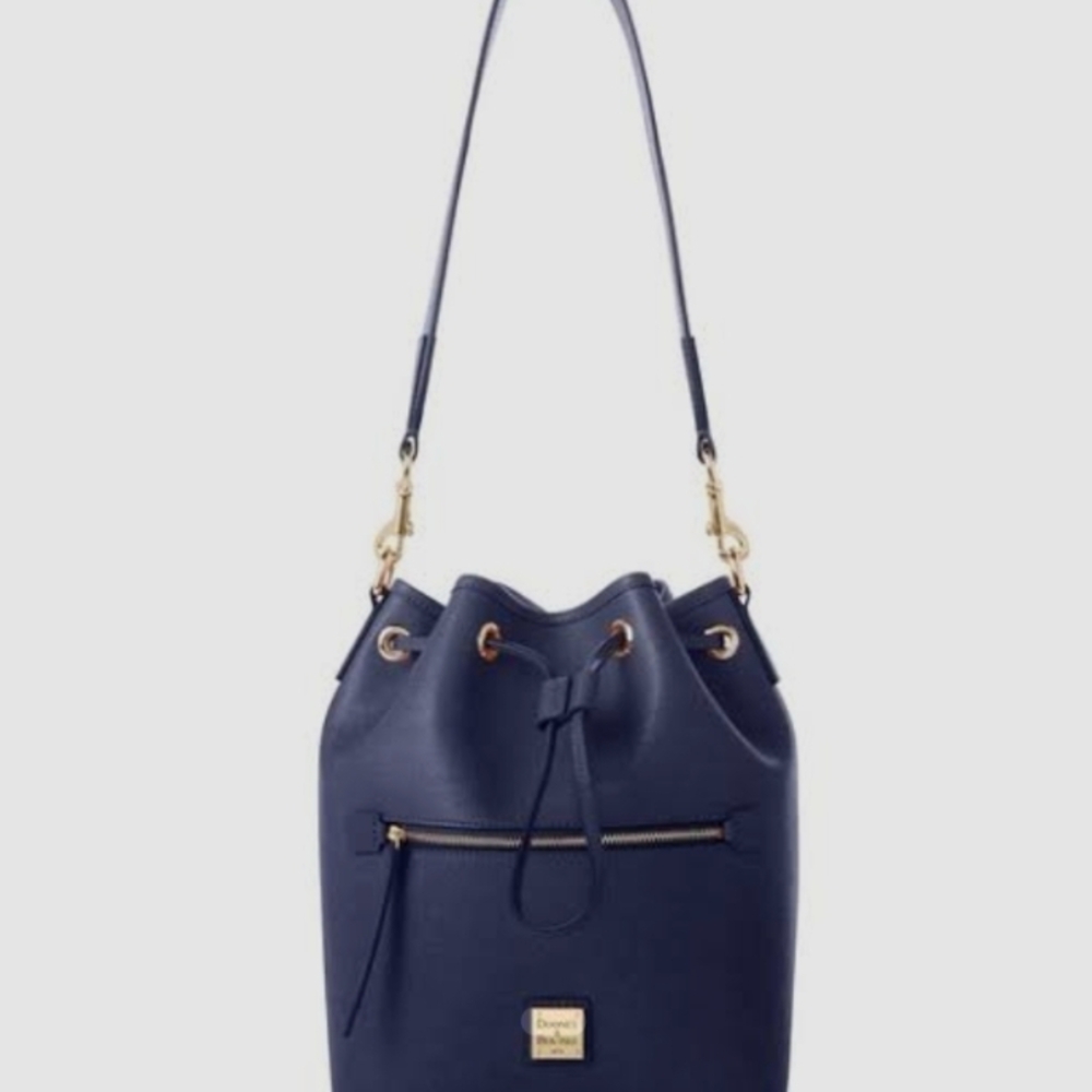 NWT Dooney & Bourke Navy Bucket Bag & Wallet Plus Dust Bag